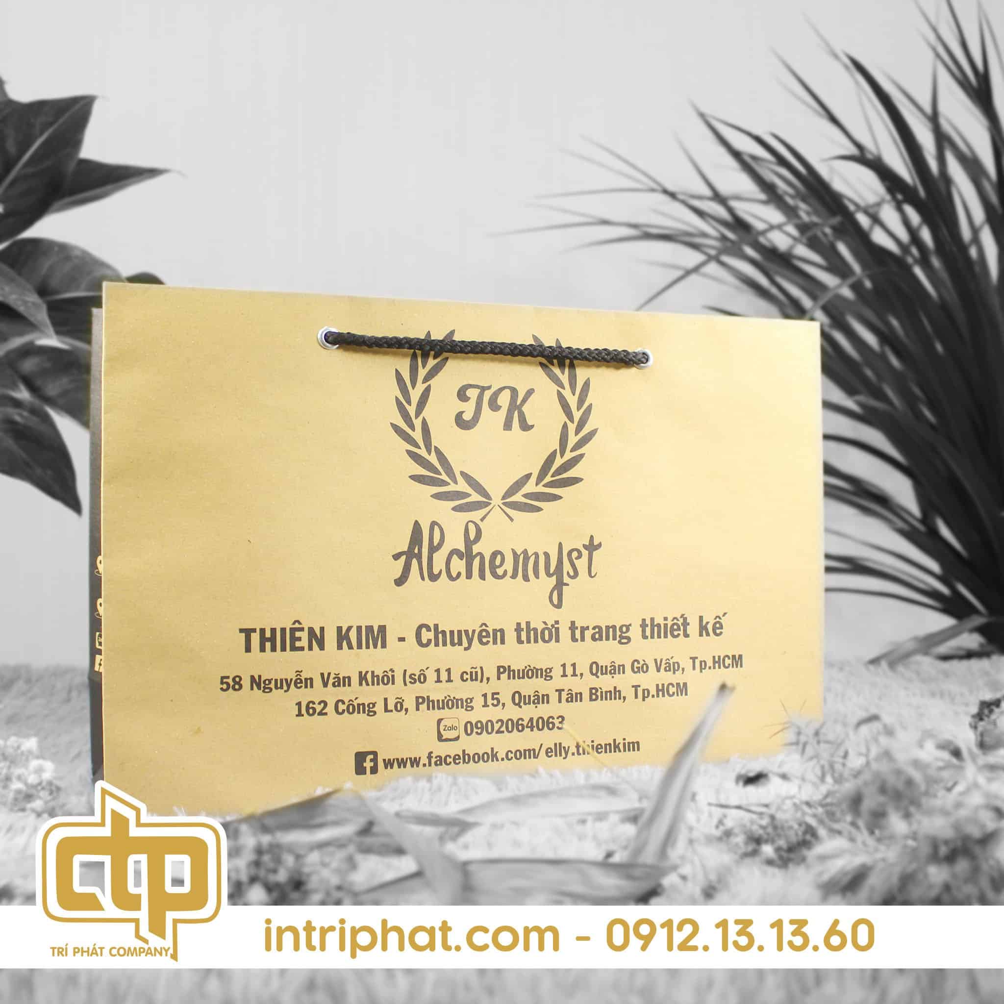 túi giấy kraft cho shop thời trang