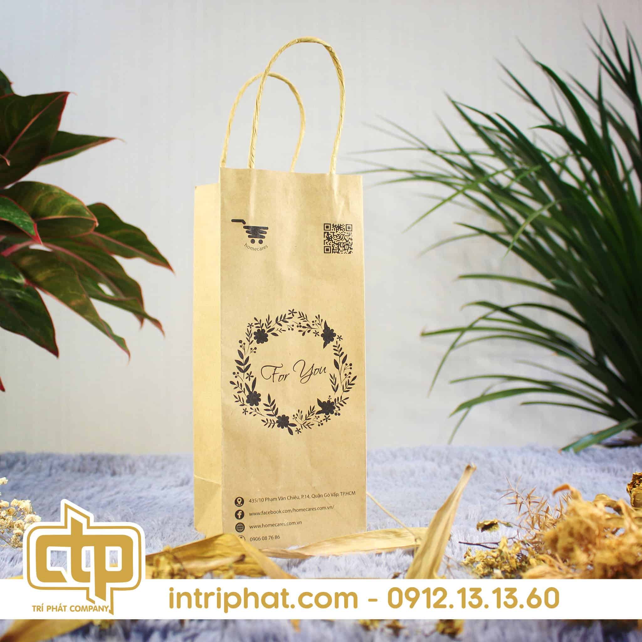 in túi giấy kraft đẹp giá rẻ
