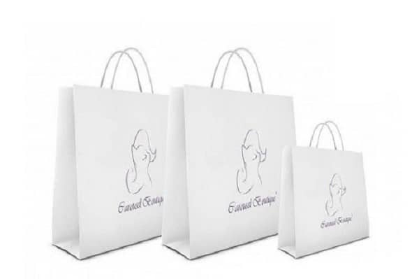 in túi giấy kraft trắng giá rẻ