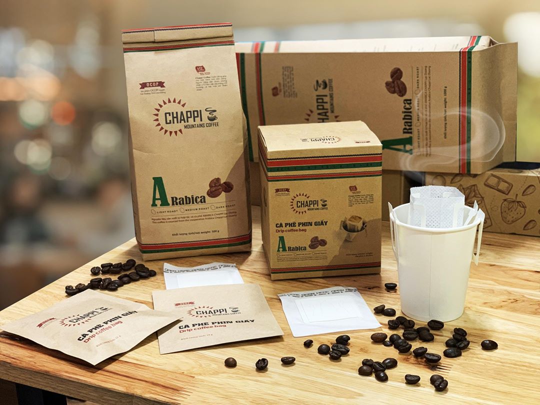 in túi giấy đựng cà phê đẹp