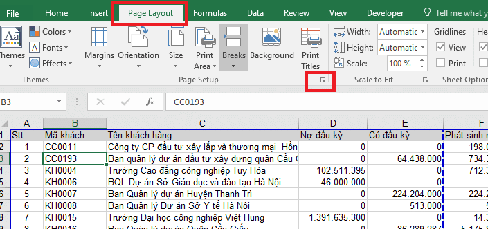 Cách in file Excel hết khổ giấy A4