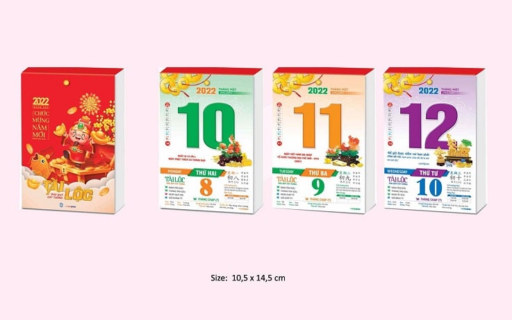 In lịch bloc án tượng