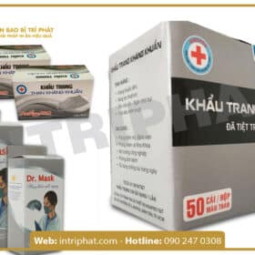Các mẫu hộp khẩu trang y tế tại In Trí Phát - Mẫu 4