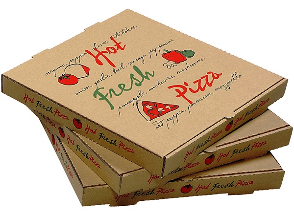 Hộp carton nắp gài đựng pizza