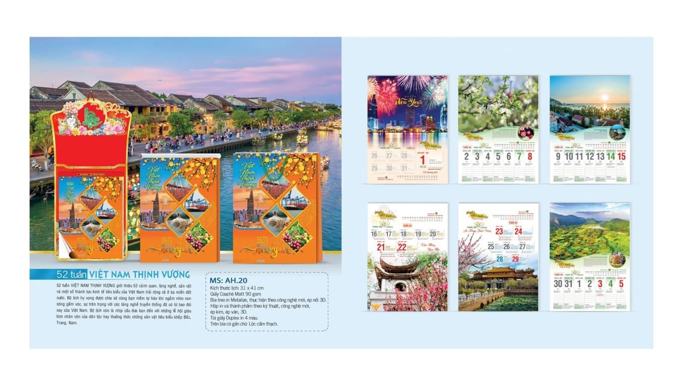 Mẫu Lịch Tết 2023 123 Mẫu lịch 52 tuần số 1