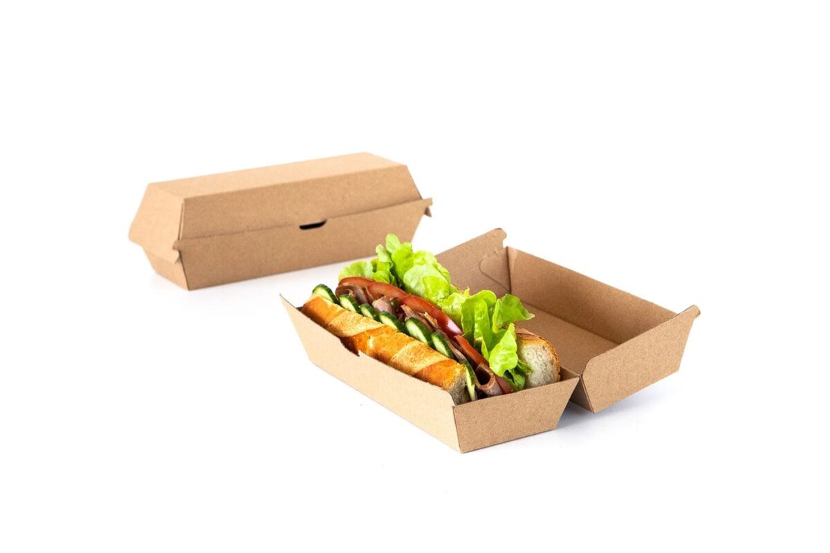 hộp giấy đựng bánh mì hotdog