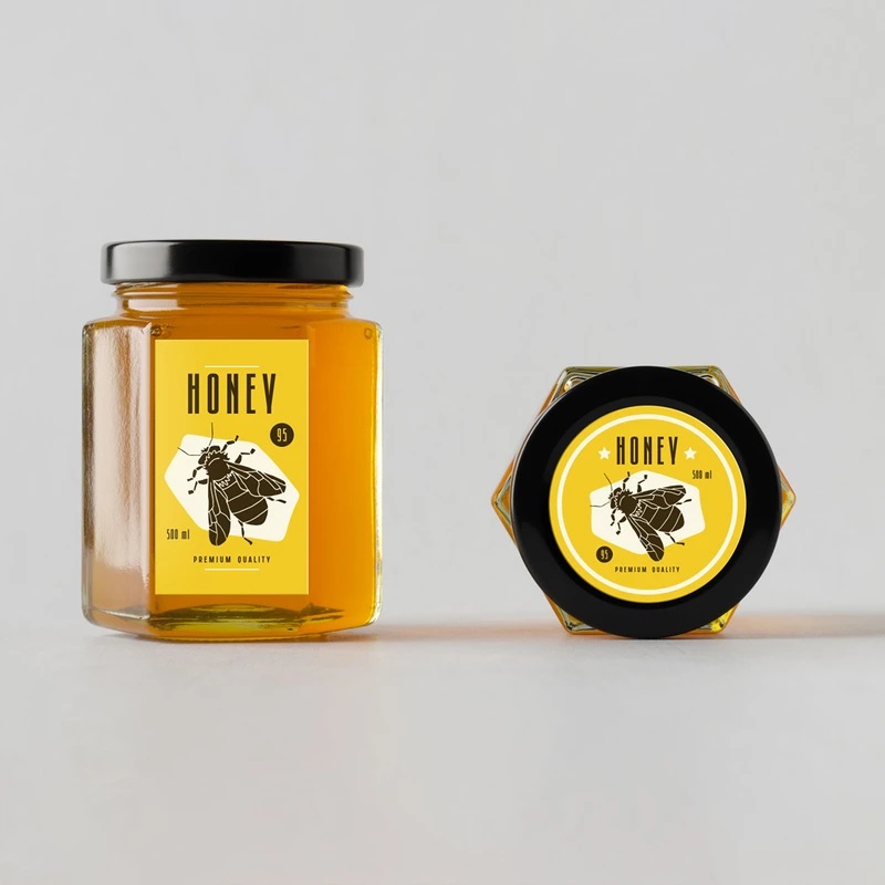 mẫu tem nhãn mật ong