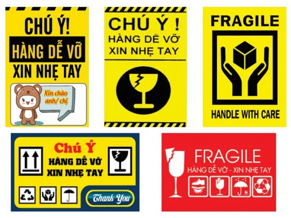 Một số hình dáng phổ biến của tem cảnh báo nguy hiểm