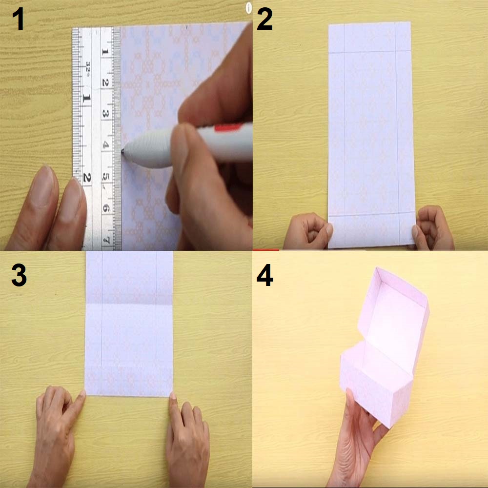 Cách làm hộp quà bằng giấy A4