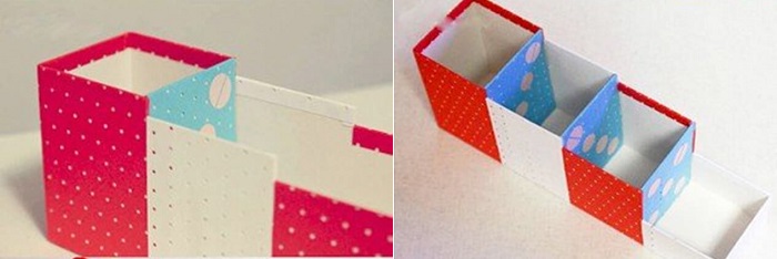 Hướng dẫn làm hộp đựng bút bằng bìa carton, hình vuông