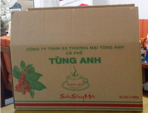 thùng carton đựng cà phê