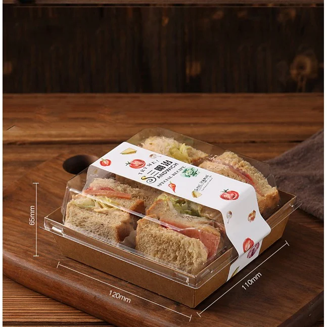 Mẫu hộp giấy đựng bánh mì đẹp - Mẫu 1