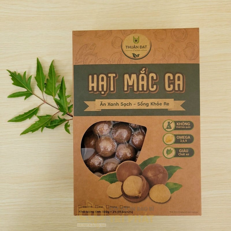 Hộp giấy đựng hạt macca - 12